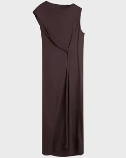 Ardea Draped Dress - Mocha