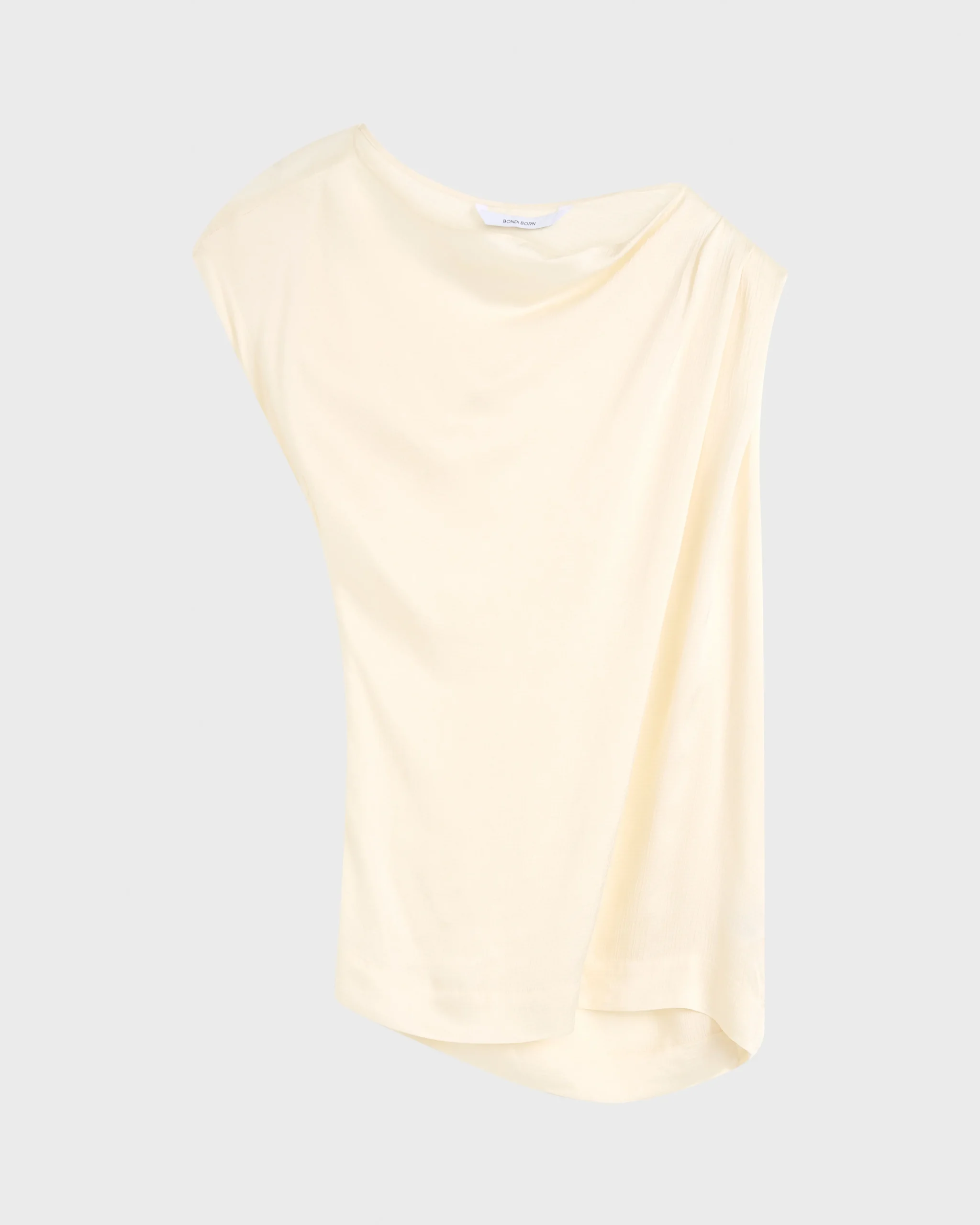 Ardea Draped Shoulder Top - Pearl