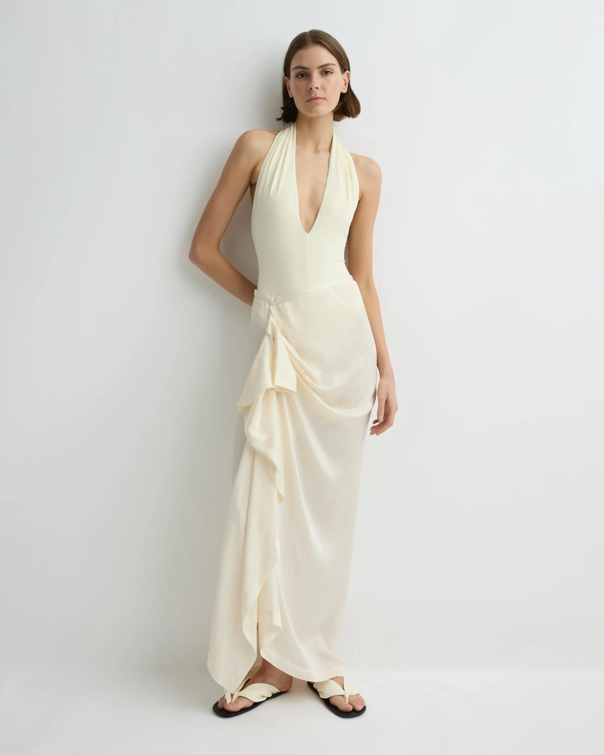 Ardea Draped Skirt - Pearl