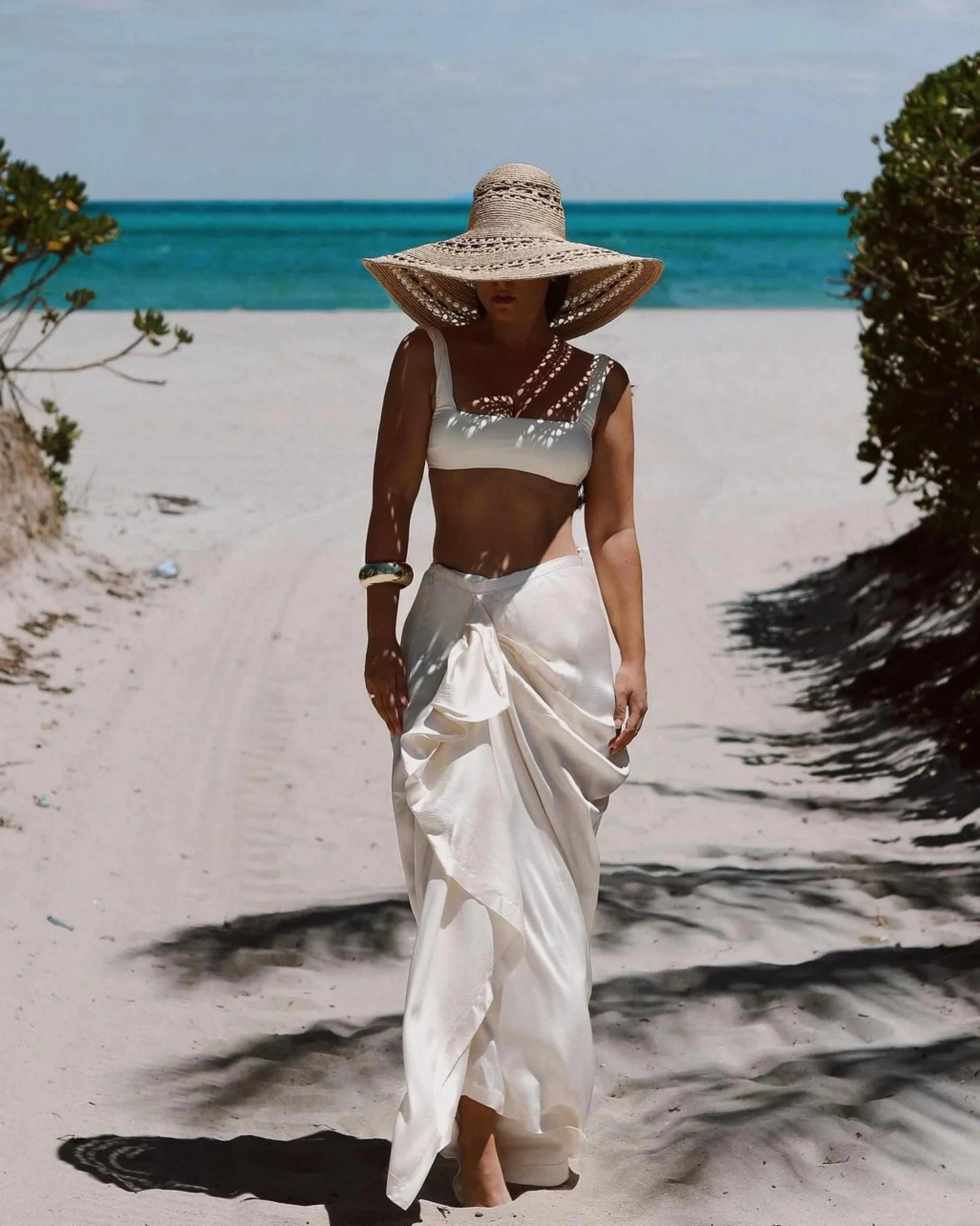Ardea Draped Skirt - Pearl