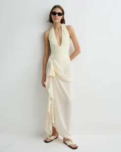 Ardea Draped Skirt - Pearl