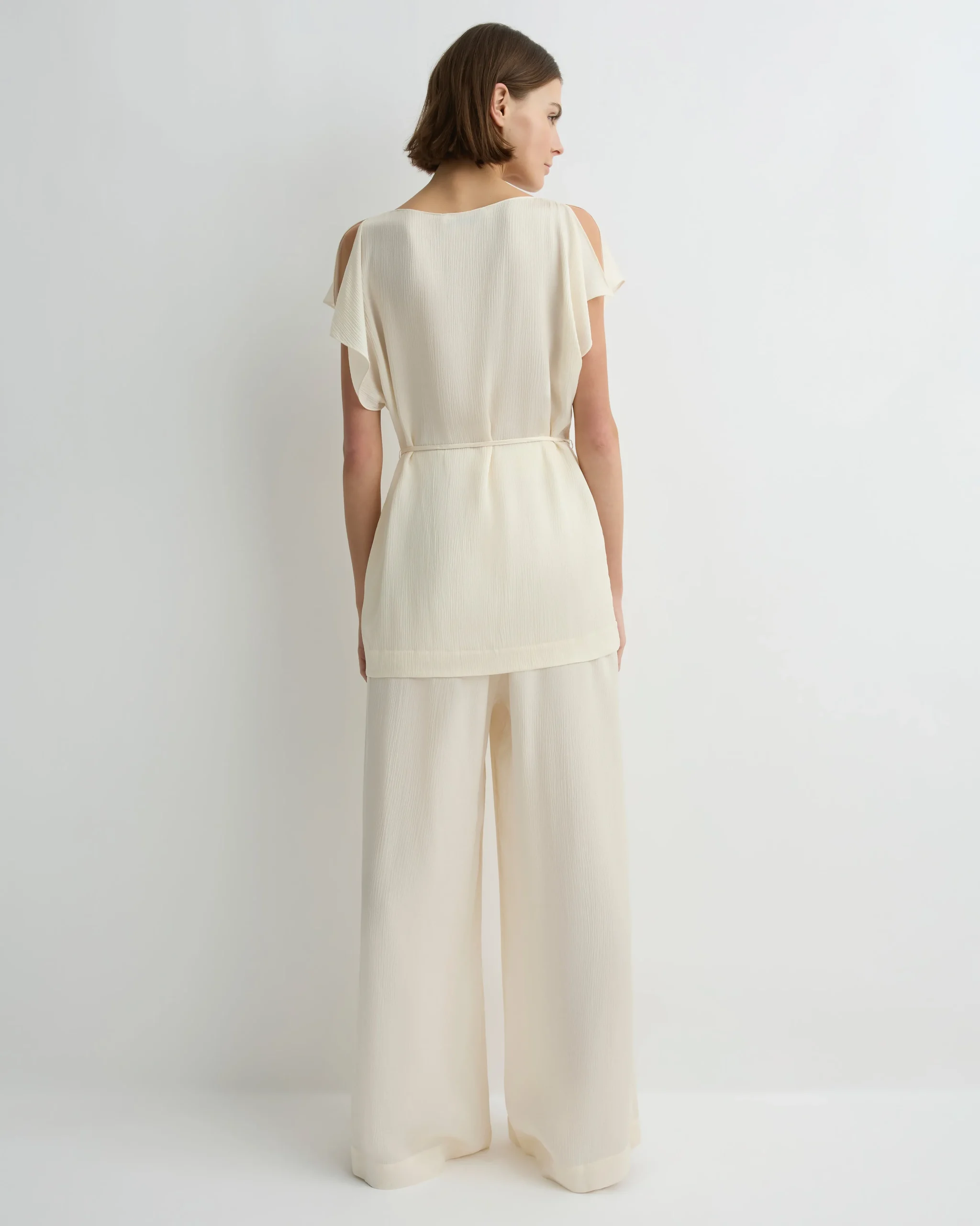 Ardea Split Shoulder Top - Pearl