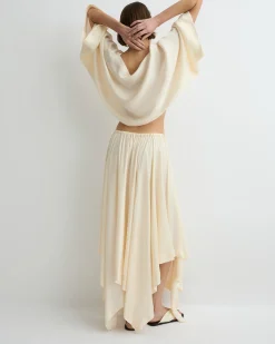 Ardea Square Long Skirt - Pearl