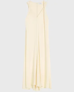 Ardea Twist Shoulder Maxi Dress - Pearl