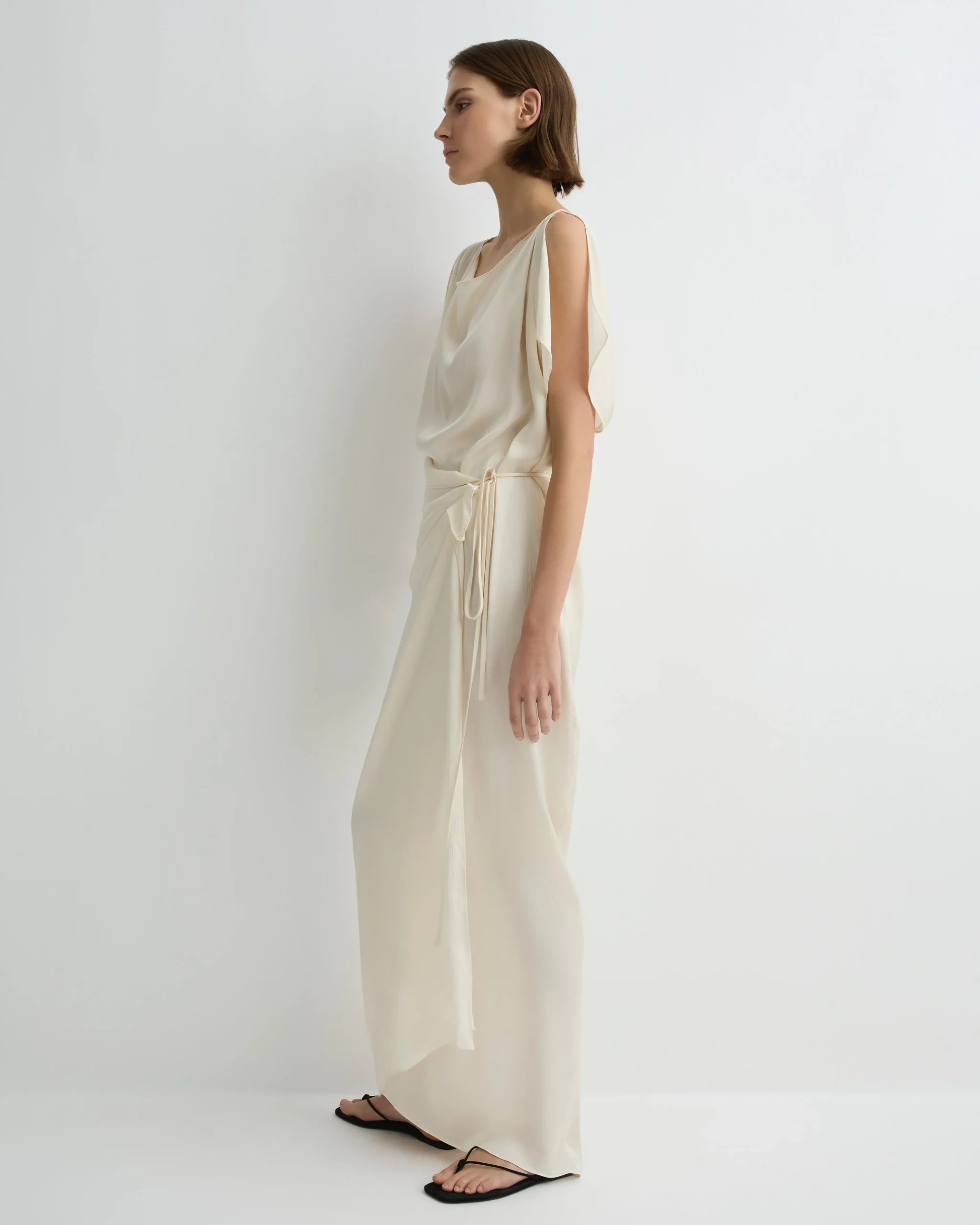 Ardea Wrap Dress - Pearl