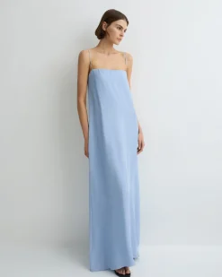 Capri Silk Cami Dress - Sky