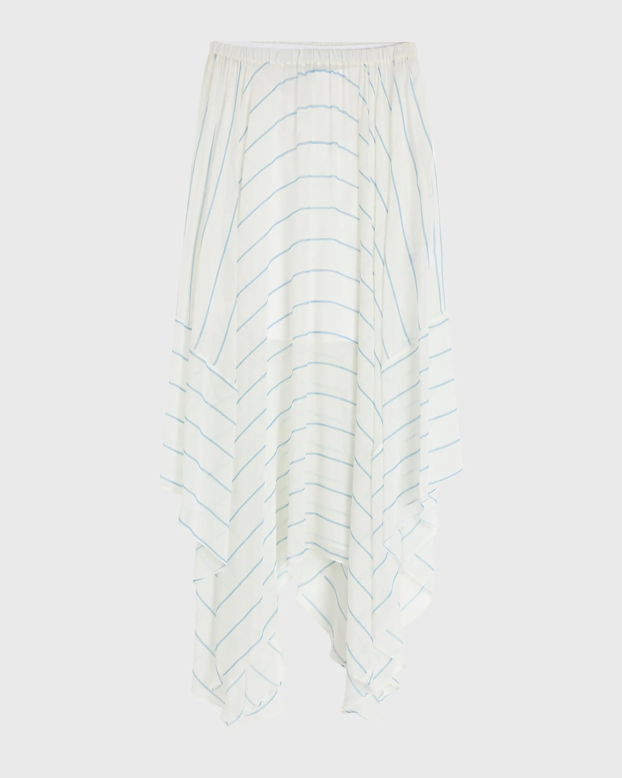 Capri Silk Square Skirt - Smoke Stripe