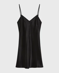 Como Short Bias Slip Dress - Black