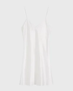 Como Short Bias Slip Dress - White