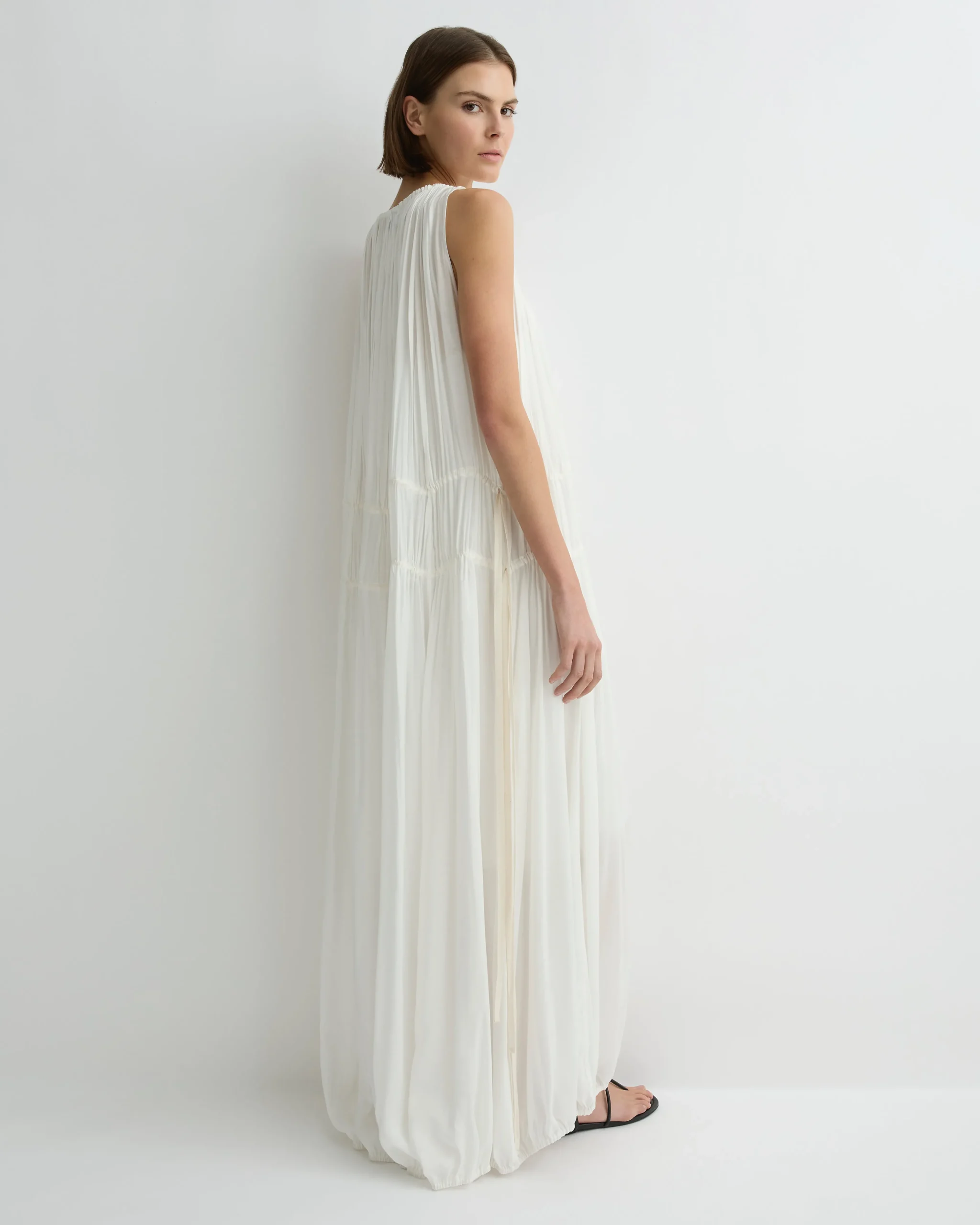 Cremona Balloon Dress - White