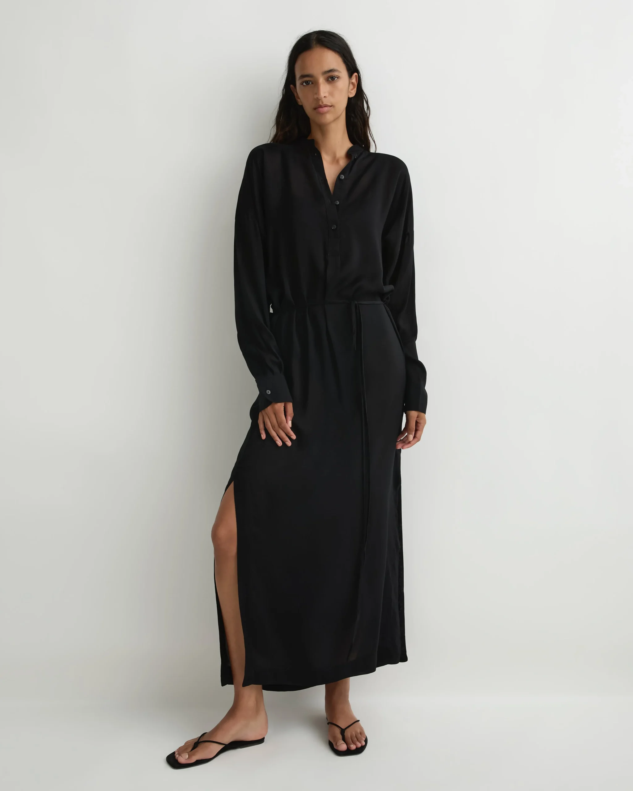 Cremona Long Tunic Dress - Black