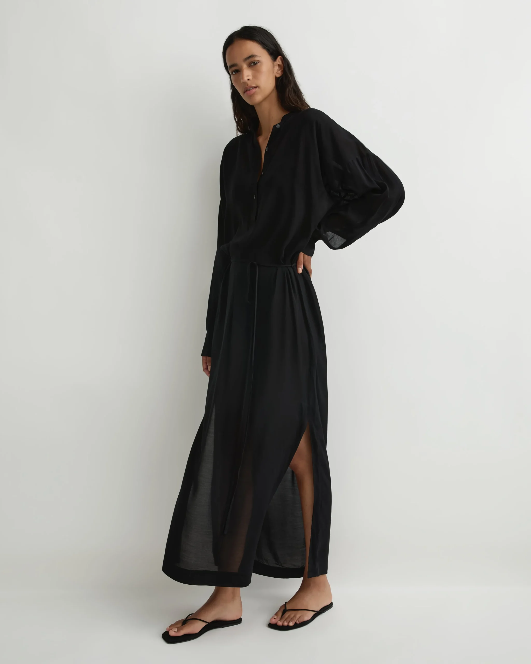 Cremona Long Tunic Dress - Black