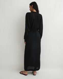 Cremona Long Tunic Dress - Black