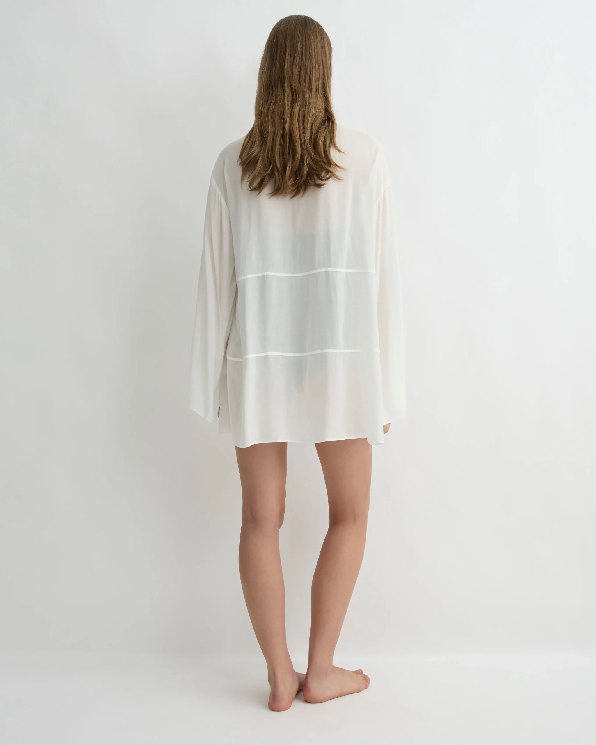 Cremona Tie-Front Mini Coverup - White