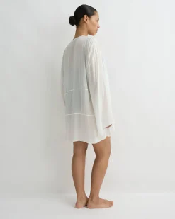 Cremona Tie-Front Mini Coverup - White
