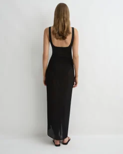 Cremona Tie-Front Sarong - Black