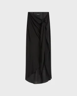 Cremona Tie-Front Sarong - Black