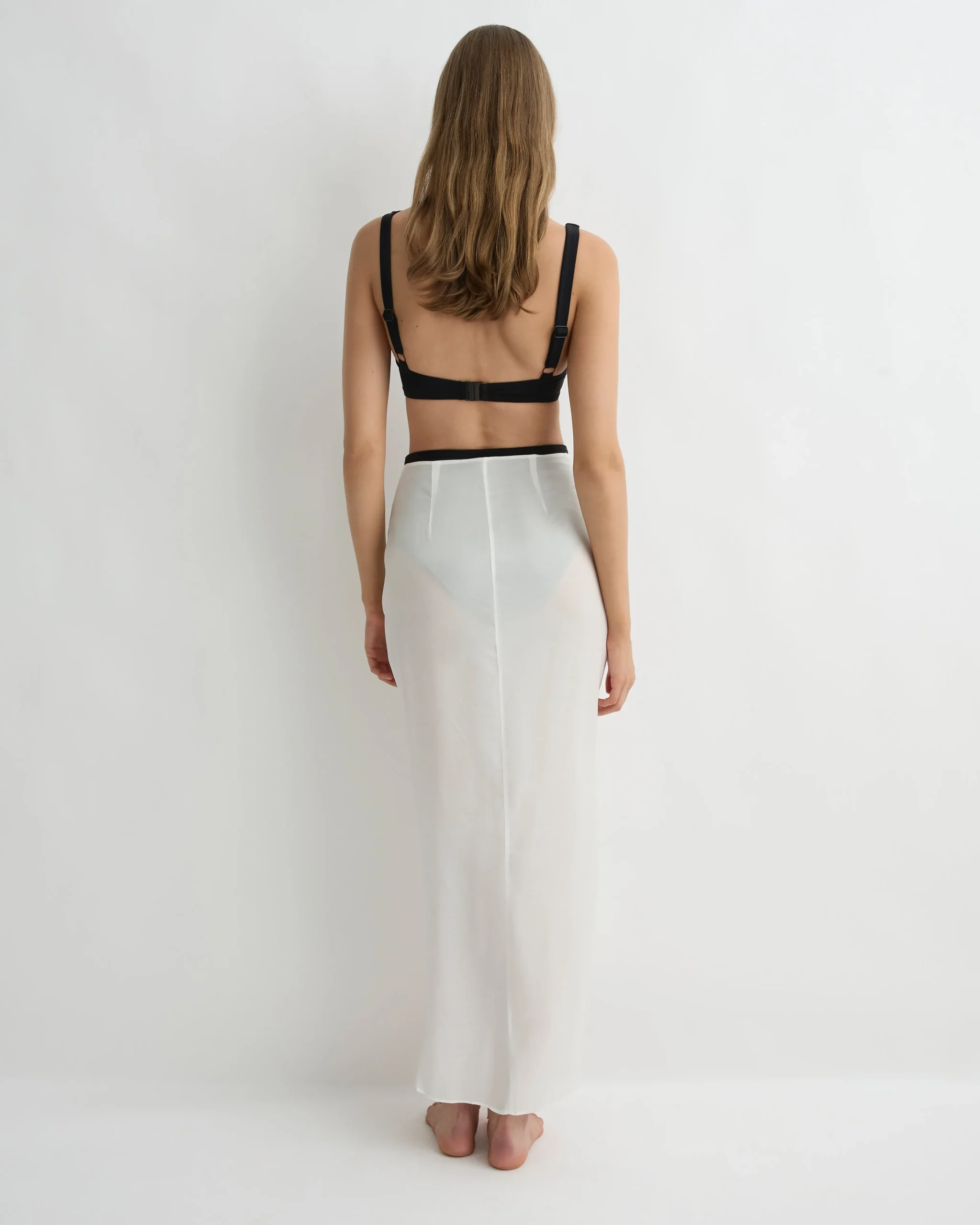 Cremona Tie-Front Sarong - White