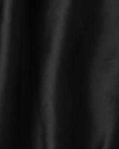 Faro Draped Shoulder Bias Dress - Black