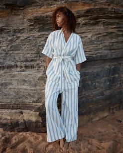 Finn Wrap Tunic - Dusk Stripe