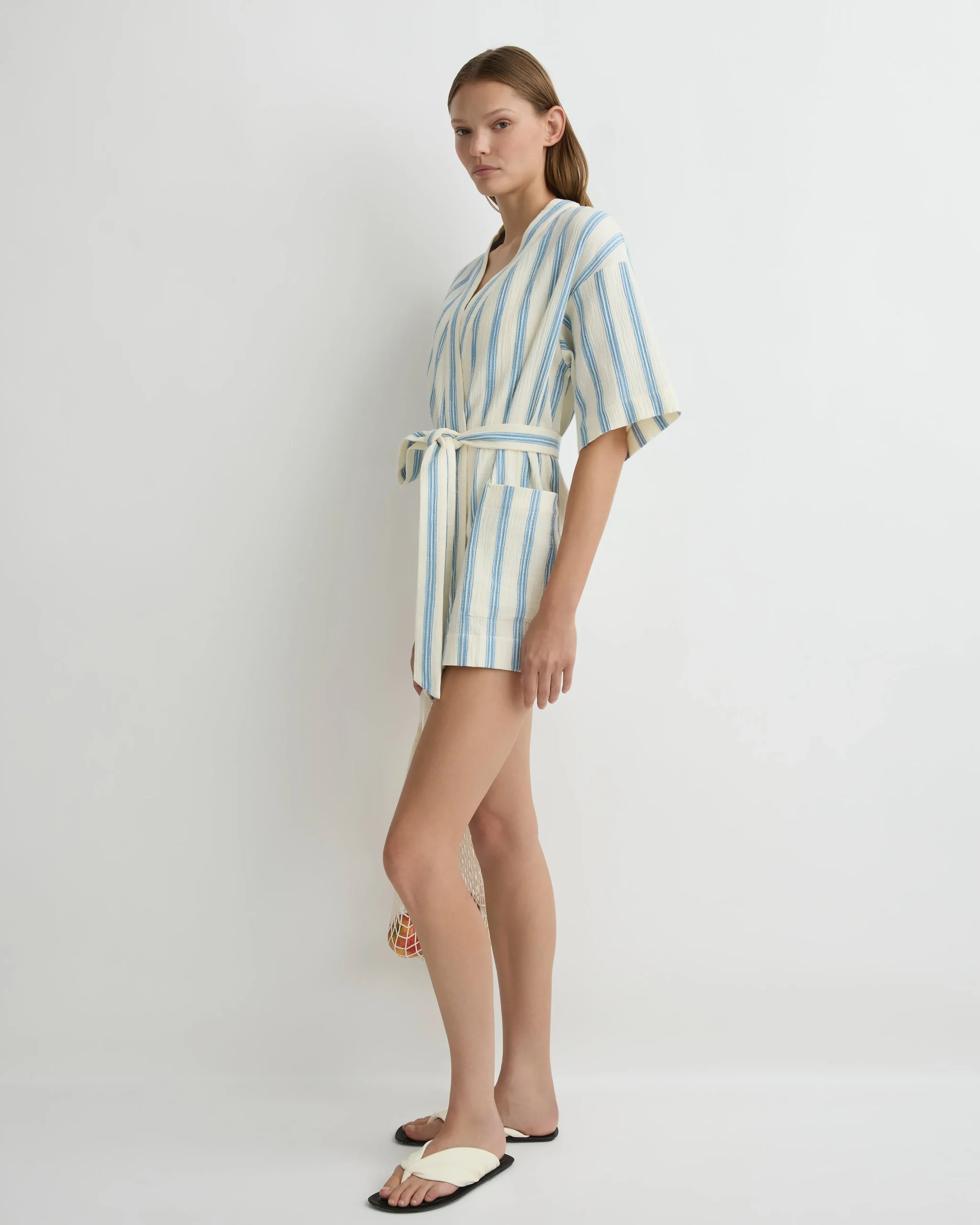 Finn Wrap Tunic - Dusk Stripe