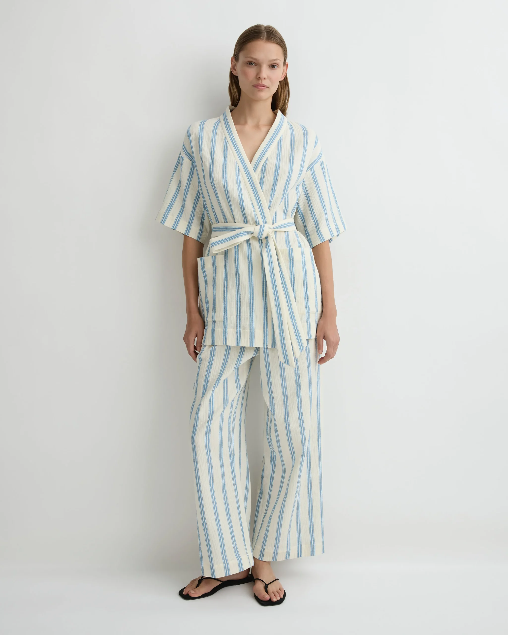 Finn Wrap Tunic - Dusk Stripe