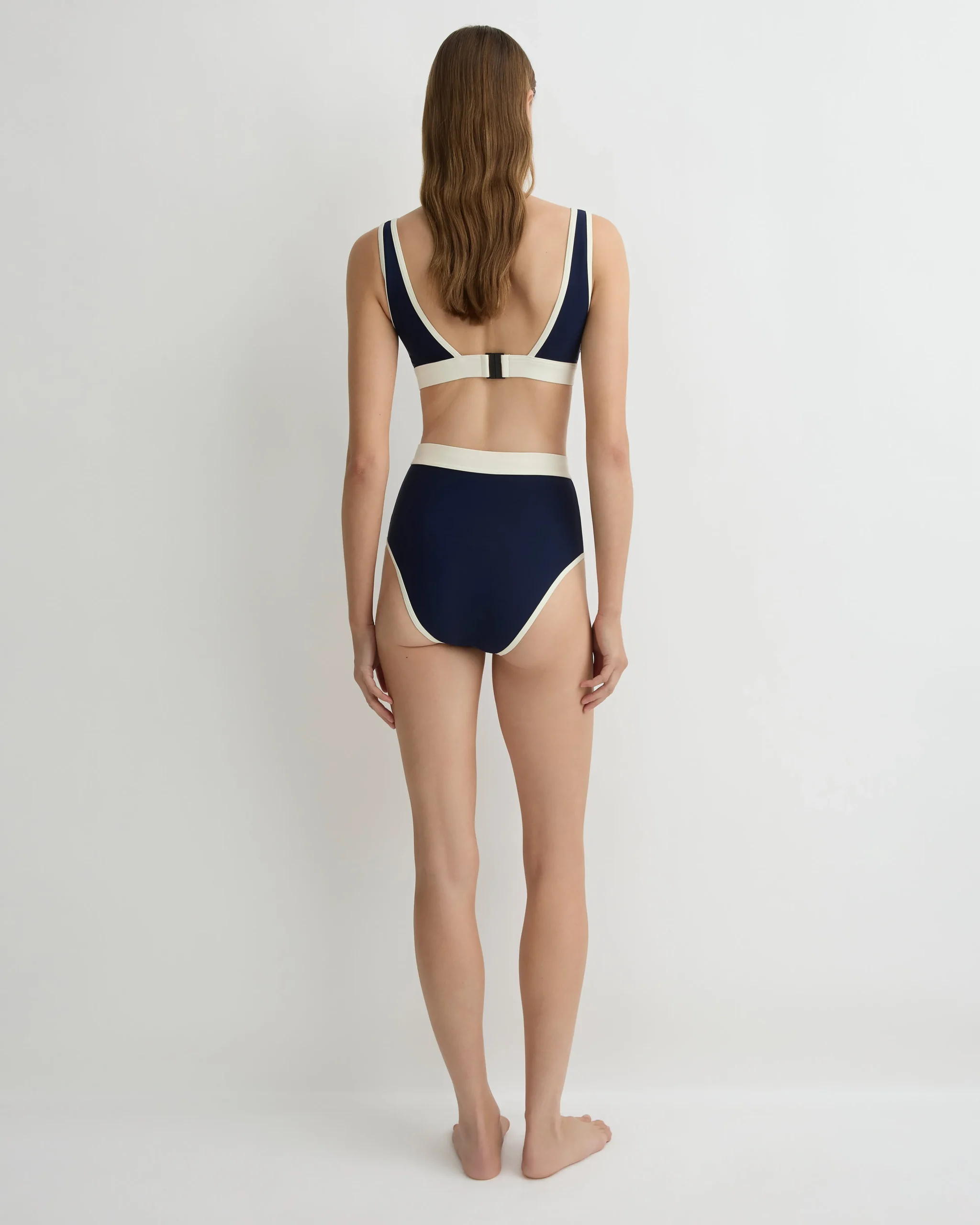 Hayden Bikini Top - Navy & Pearl (Sculpteur®)