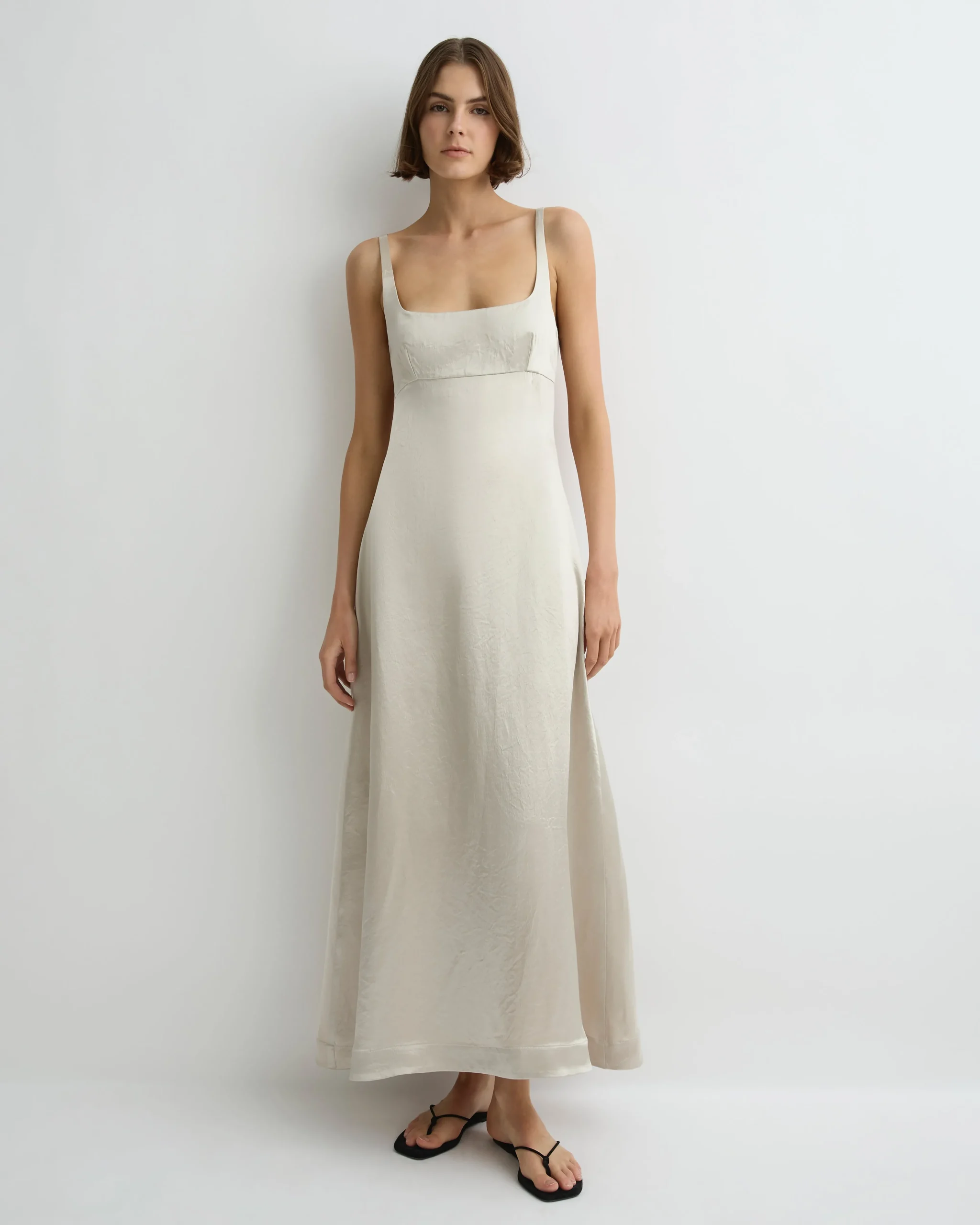 Kobe Exposed Back Maxi Dress - Silver