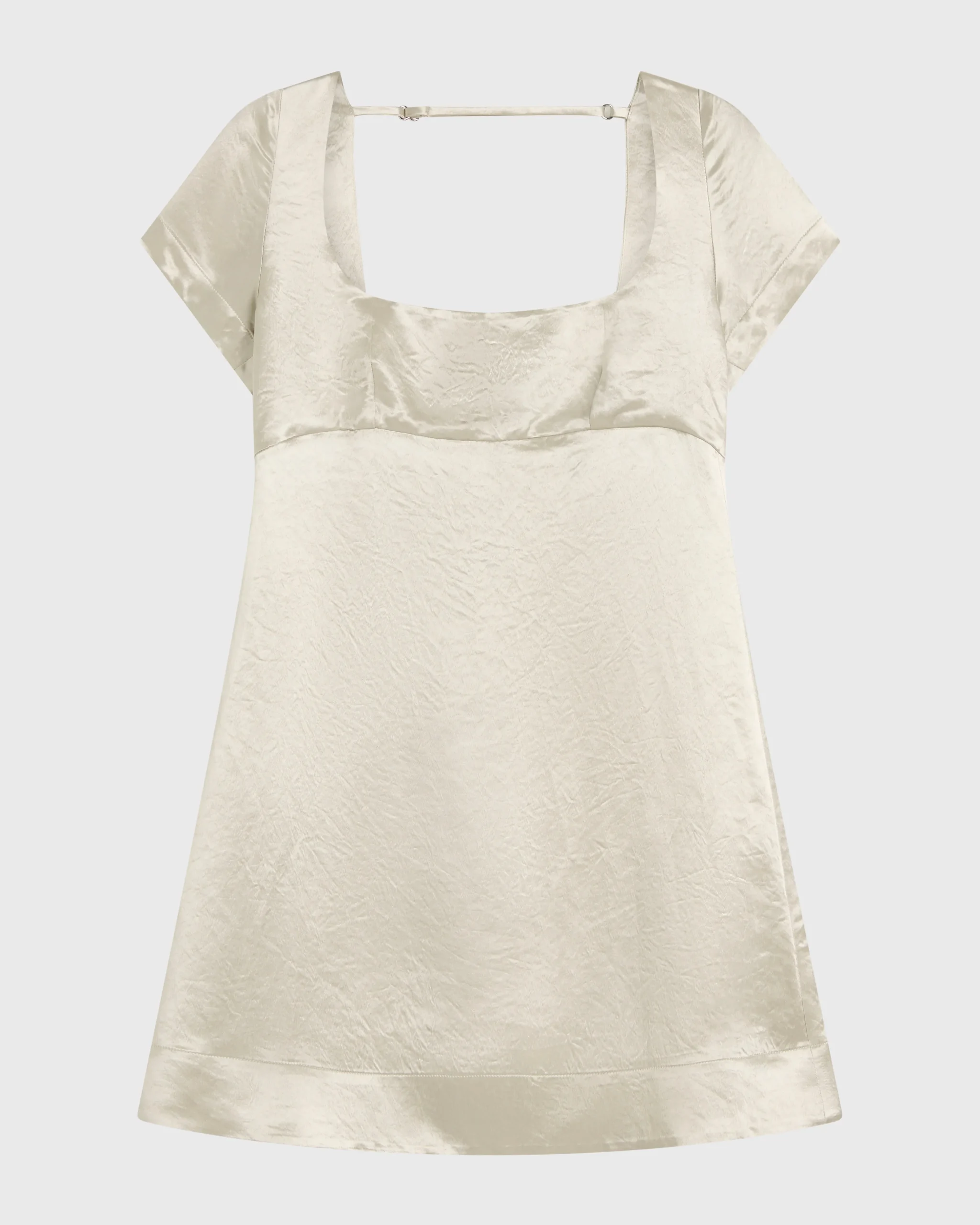 Kobe Short Sleeve Mini Dress - Silver
