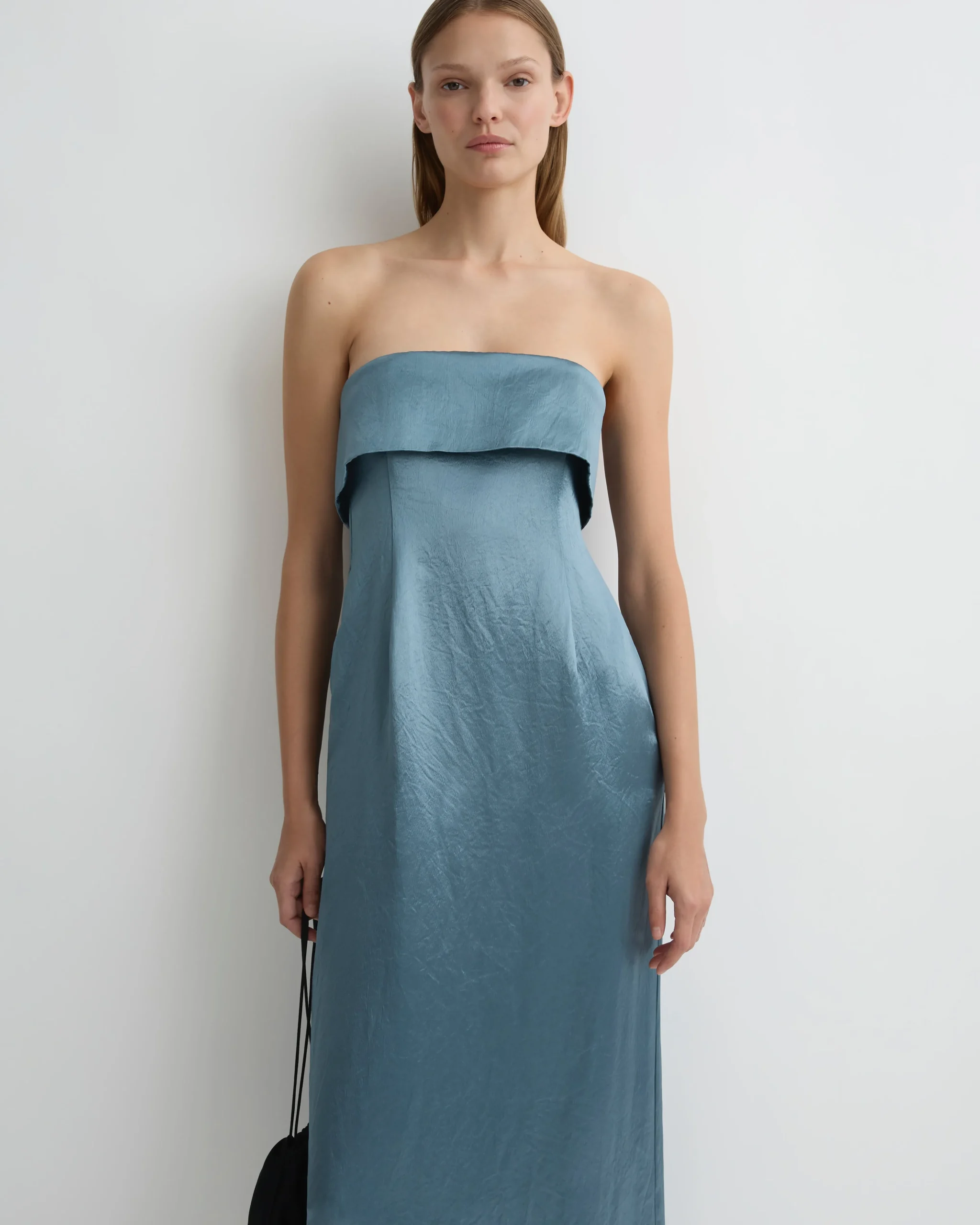 Kobe Strapless Maxi Dress - Steel Blue