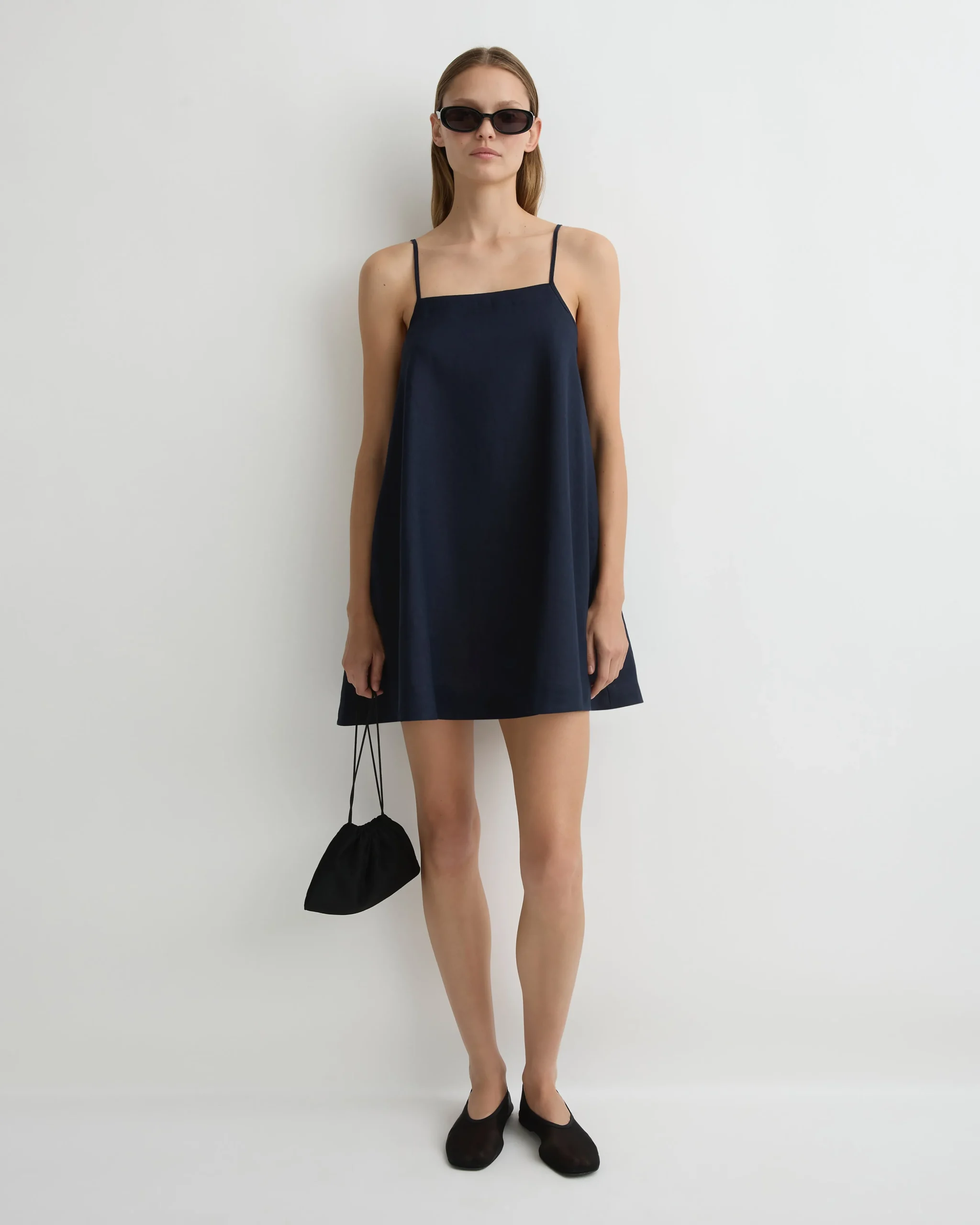 Leiden Flared Mini Dress - Navy