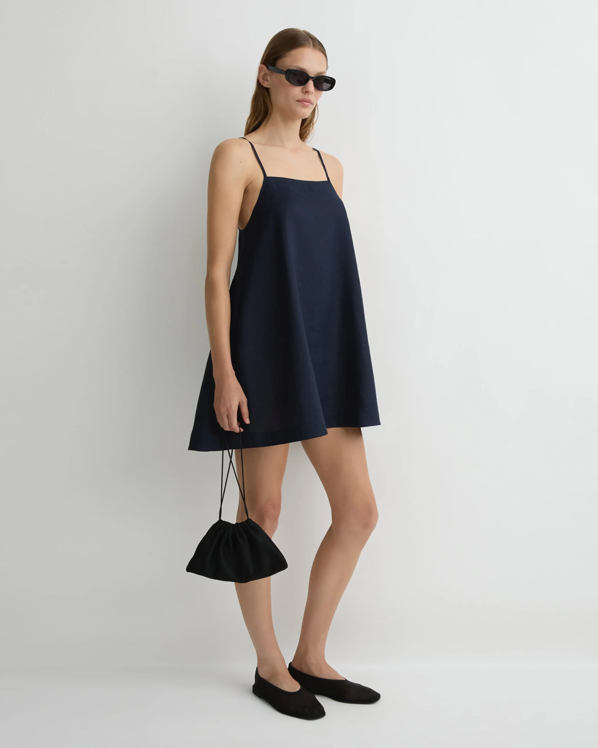Leiden Flared Mini Dress - Navy