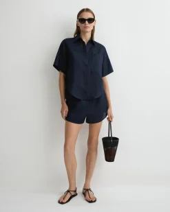Leiden Short Sleeve Shirt - Navy
