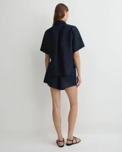 Leiden Short Sleeve Shirt - Navy