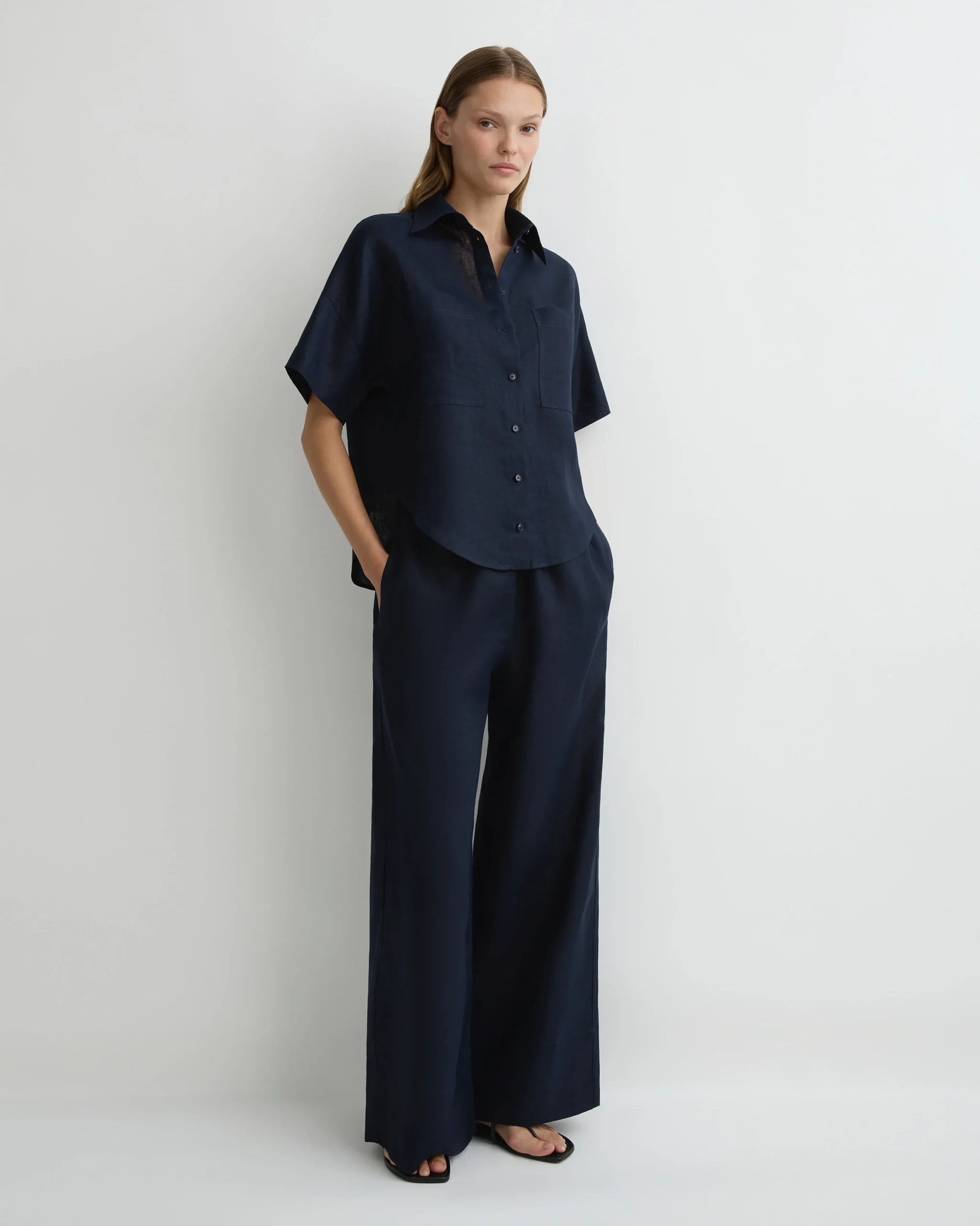 Leiden Short Sleeve Shirt - Navy
