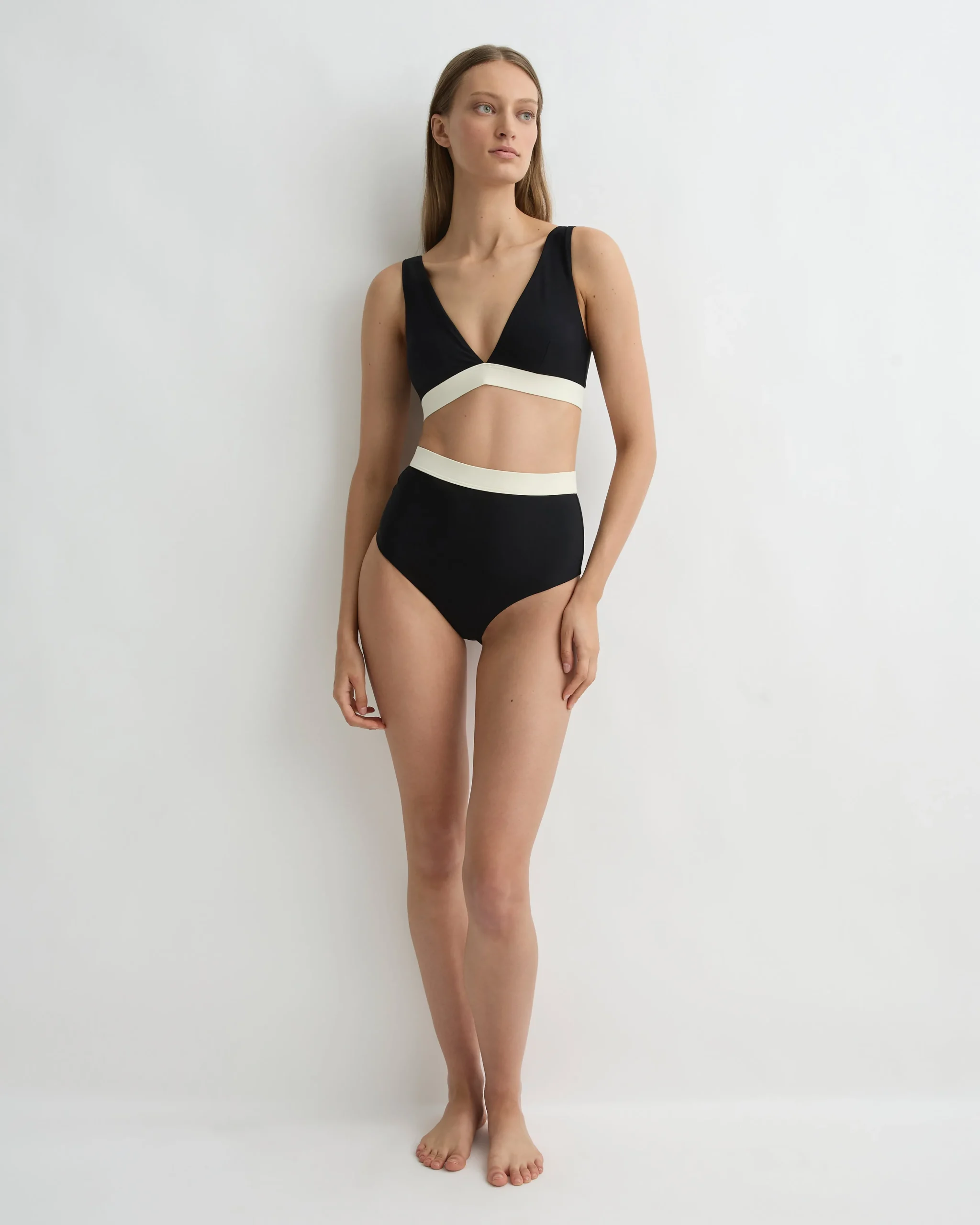 Lina Bikini Bottom - Black & Pearl (Sculpteur®)