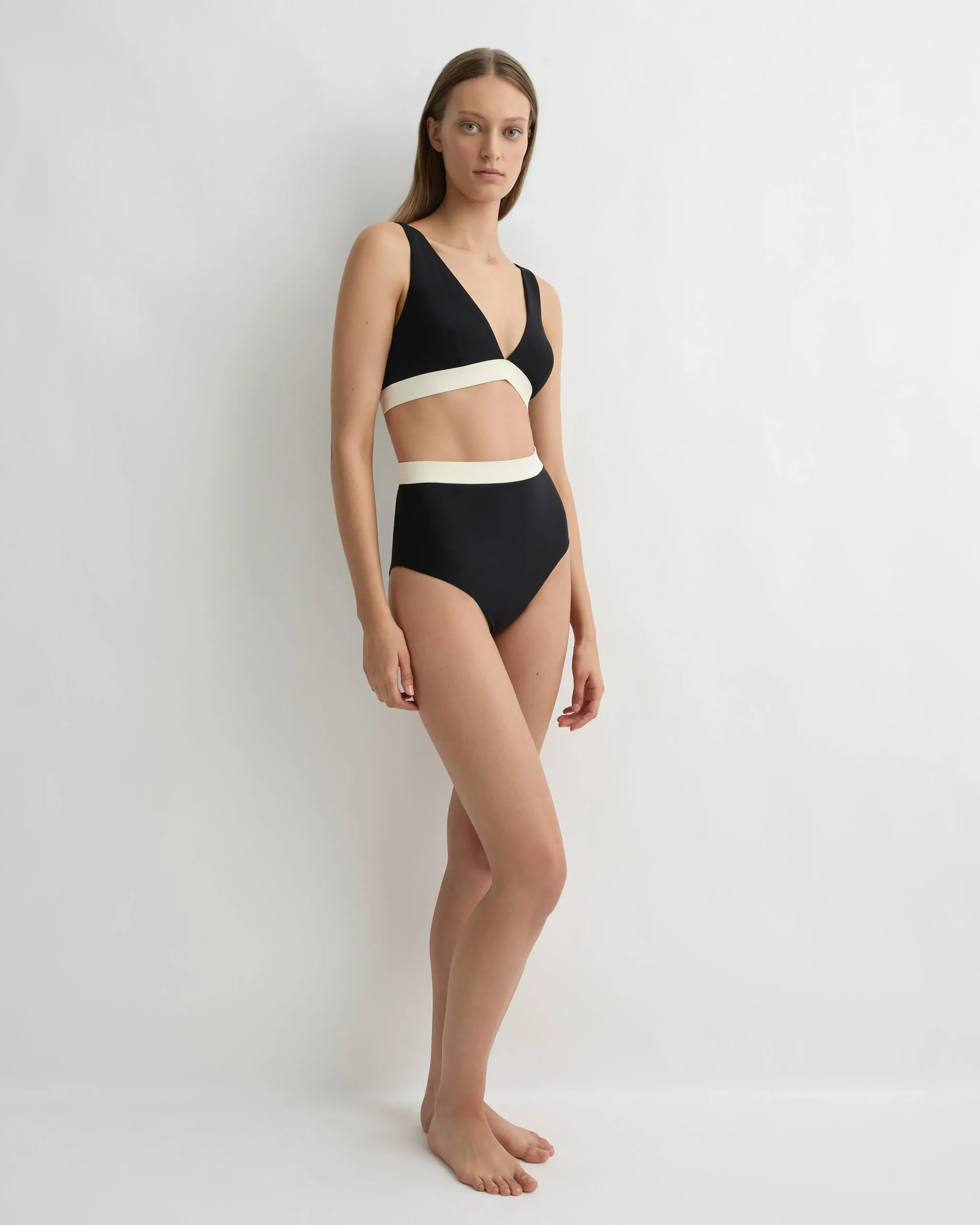 Lina Bikini Bottom - Black & Pearl (Sculpteur®)