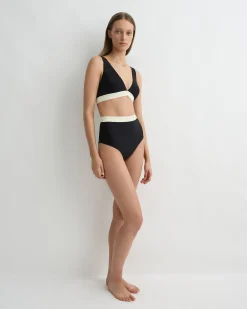 Lya Bikini Top - Black & Pearl (Sculpteur®)