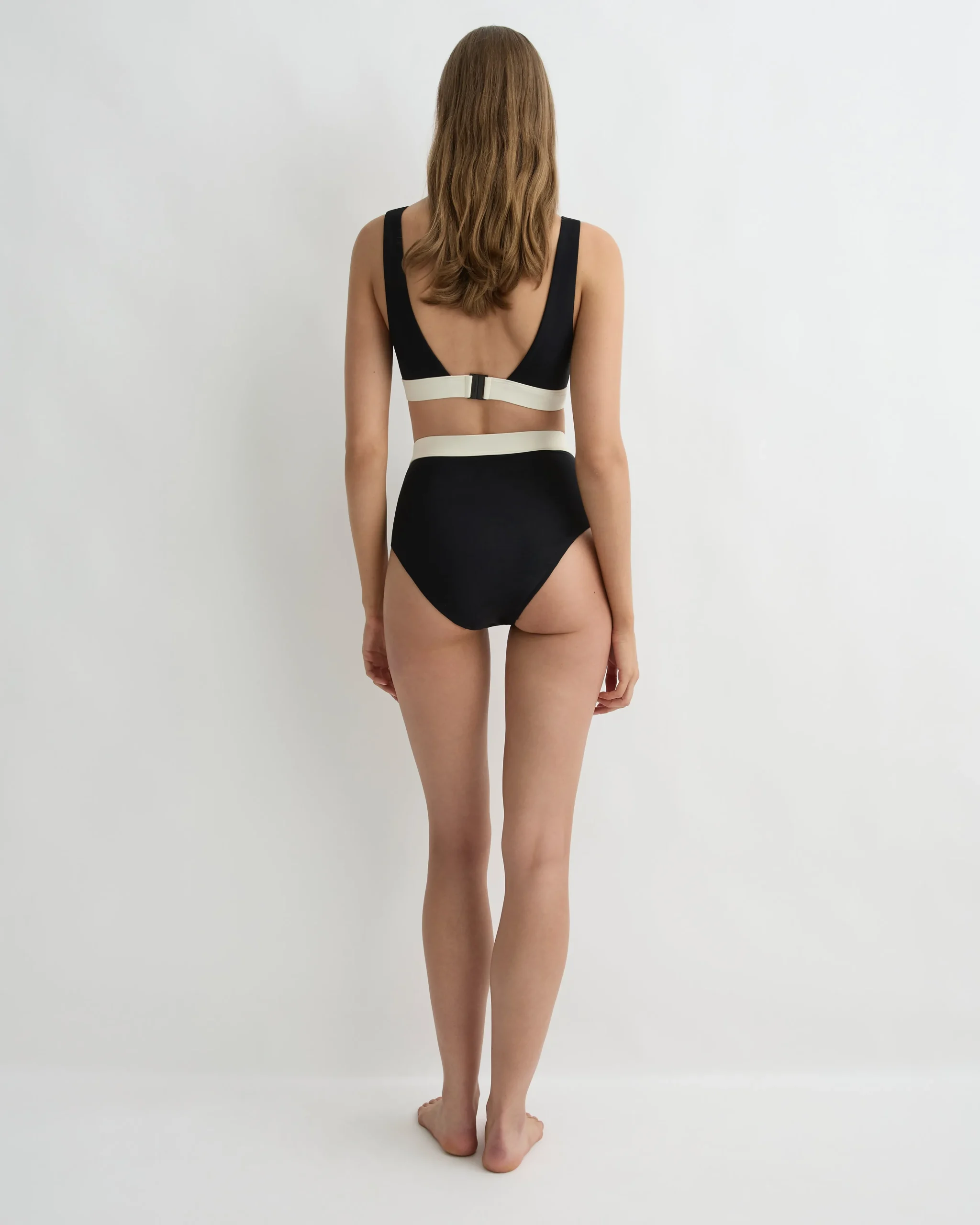 Lya Bikini Top - Black & Pearl (Sculpteur®)