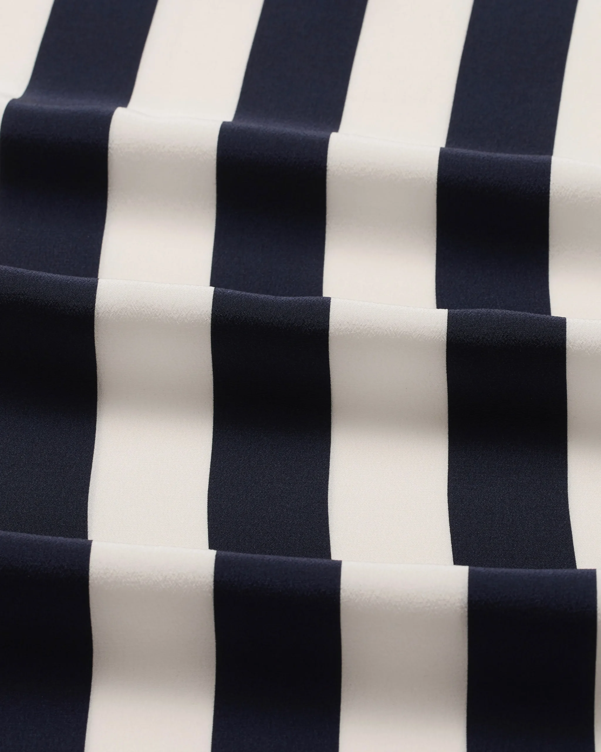Orta Silk Long Sleeve Blouse - Navy Stripe