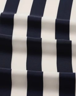 Orta Silk Palazzo Pant - Navy Stripe