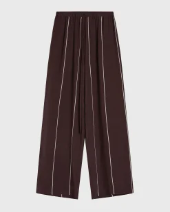 Orta Silk Pant - Mocha Stripe