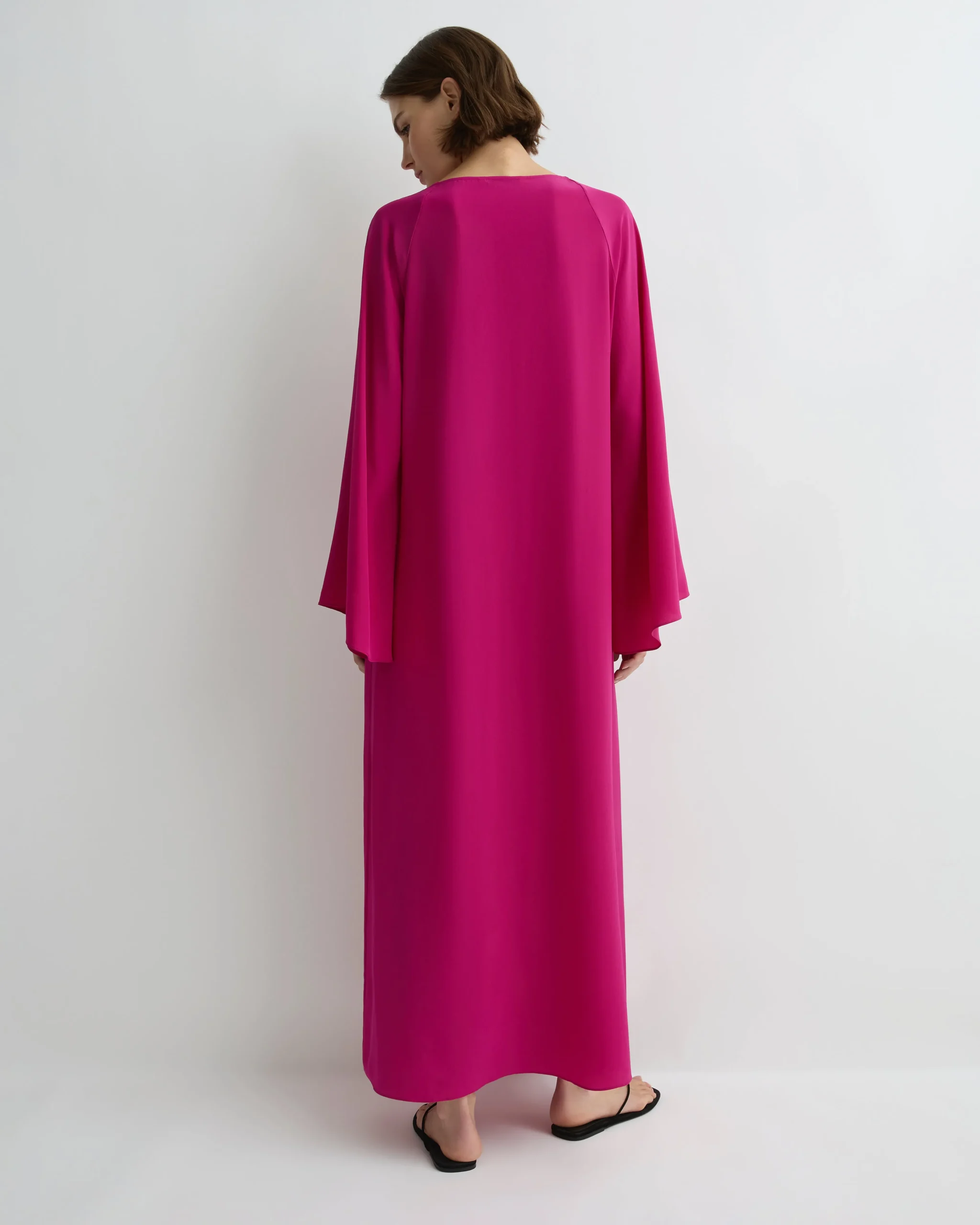 Orta Silk Tie-Front Tunic - Magenta
