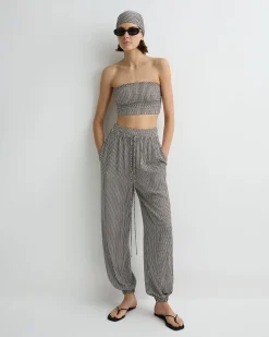 Salema Balloon Pant - Mocha Dot