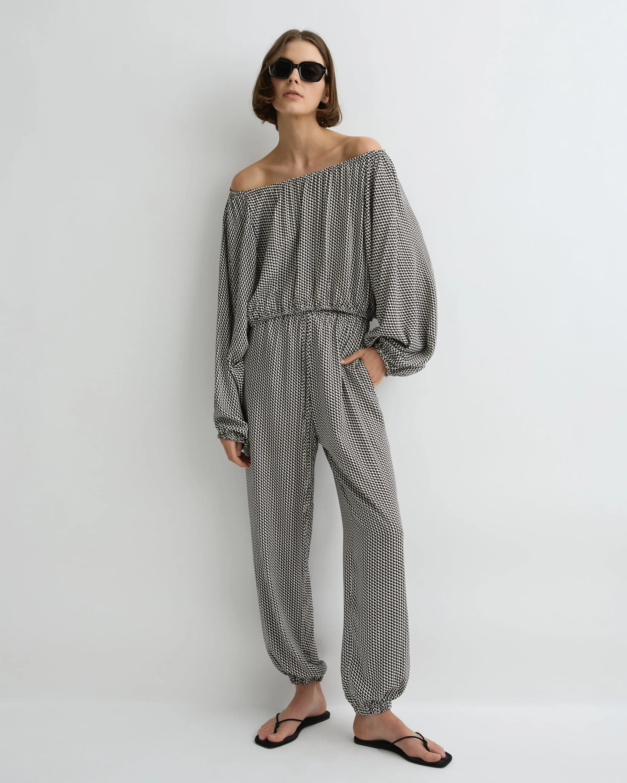 Salema Balloon Top - Mocha Dot