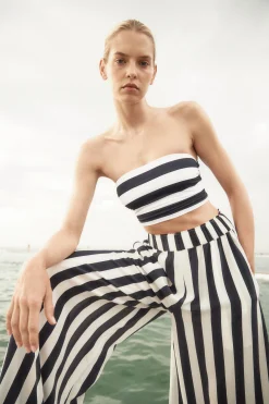 Stella Bikini Top – Navy & White Stripe (Embodee™)